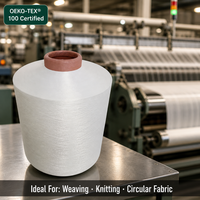 Fil à tricoter en polyester DTY 100 % de qualité AA, 150/96, faible élasticité, certifié Oeko-Tex 100, toucher doux, pour couvertures, polaires et textiles de maison