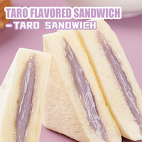 Grosir lembut Taro roti lapis Sandwich dikemas roti putih roti sarapan roti lapis Sandwich