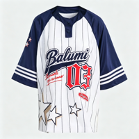 T-shirt de baseball unisexe surdimensionné, motif rayé rétro, style Y2K Harajuku Streetwear, respirant, anti-humidité, manches courtes, personnalisable