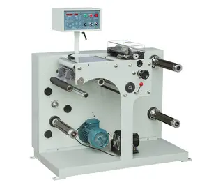 Fornecimento de fábrica, pequena máquina de corte e rebobinamento de filme e folha de papel Narrow Web, amplamente utilizada para etiquetas adesivas