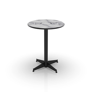 Contemporary Luxury <b>Coffee</b> <b>Tables</b> Modern <b>Round</b> Bistro <b>Table</b> with <b>Marble</b> Top & Metal Cross Base <b>Marble</b> Finish OEM/ODM - Product Image 1