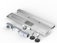 Caniveau de douche linéaire anti-odeur en acier inoxydable 304 avec couvercle réversible pour carrelage, écologique, pour hôtels