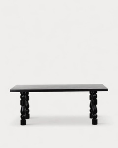 Table à manger rectangulaire en bois de manguier durable de style industriel pour 6 personnes - Product Image 5