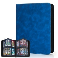 Classeur et étui de rangement pour cartes MIO PU, 4 pochettes 2x2 pouces, capacité 128+ cartes 3x4 pouces, fermeture éclair, épaisseur 40 mm