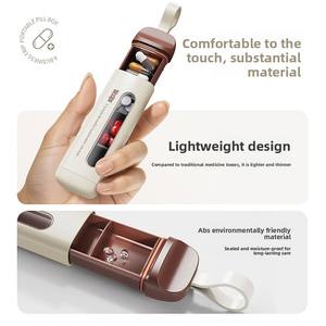 Boîte à pilules Wei Jian modèle 8336, 3 compartiments (matin, <span class=keywords><strong>midi</strong></span>, soir), portable, pour usage quotidien, avec rangement coulissant - Product Image 4