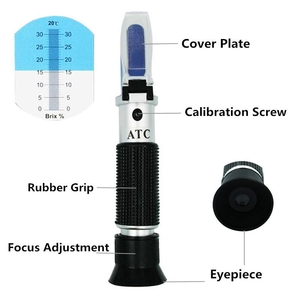 Draagbare handrefractometer 0-32% <span class=keywords><strong>Brix</strong></span> voor het testen van suikergehalte in fruitsap, dranken en voedsel - Product Image 5
