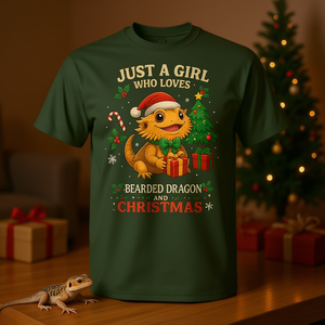 Sólo una chica que ama a los dragones barbudos y camisetas navideñas - Product Image 3