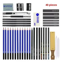 Hot Cross-Border Portable Sketch and Painting Set 40-PC Complete Art Writing and Drawing Accesorio Essentials