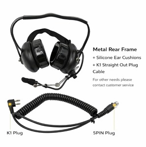 Auriculares Intrauditivos Resistentes con Interfaz K para Walkie Talkie, Micrófono de <span class=keywords><strong>Radio</strong></span> Bidireccional BF-UV5R, Accesorios para V2.1 - Product Image 1