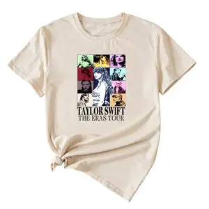 2024 nuovissima t-shirt a maniche corte con logo stampabile rapido di alta qualità taylor t-shirt unisex