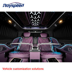 Interior de Auto de Lujo, Asientos de Mercedes Vito 2017, Banqueta, Interior de Mercedes Vito, Interior de Vito W447, Asiento Trasero con Mesa - Product Image 5