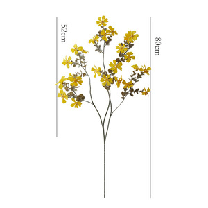 カラフルなフェイクスロングシングルステムワイルドフラワー80cmリアルな手作りモダンシルク人工花感謝祭ホームテーブル用 - Product Image 5