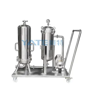 Multistage bag core cartridge combination stainless steel water honey wine beer juice edible oil filter housing