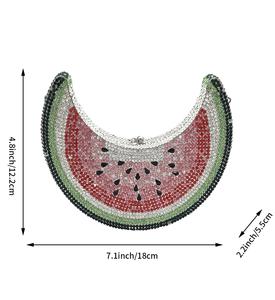 Sac de soirée élégant pour femme en cristal de lune, magnifique pochette en forme de croissant ornée de strass, sac à main original pour mariée et mariage - Product Image 2