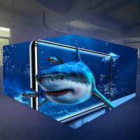 Mur vidéo LED 3D nu personnalisé extérieur Ultra HD grand écran LED de mur vidéo publicitaire pour centre commercial carré