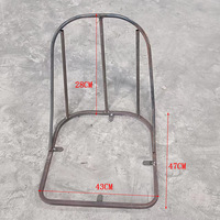Base de chaise moderne de luxe en métal doré à 4 pieds coniques, support en X croisé pour chaise de salle à manger et tabouret