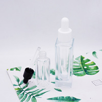 Flacon compte-gouttes carré en verre d'huile 30ml pour huile essentielle