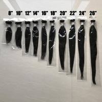 Contoh Gratis Bundel Rambut Rambut Lurus Kutikula Perawan dari India, Rambut Manusia India Virgin Mentah, Vendor Rambut India Mentah