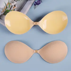 Liền Mạch Sexy Strapless Silicone Áo Ngực An Toàn Dính Vô Hình Dày <span class=keywords><strong>Push</strong></span>-<span class=keywords><strong>up</strong></span> Nâng Mạnh Mẽ Dính Cup Dây Miễn Phí - Product Image 1