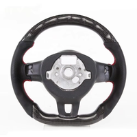 Volant LED compatible avec Volkswagen Golf 6, Polo GTI MK6 6R, échappement 2013, volant en fibre de carbone véritable OHC MOTORS