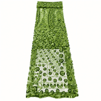 Nouveauté 2026 : Tissu de dentelle de mariage sénégalaise haut de gamme avec perles et broderies de sequins magnifiques pour robes féminines