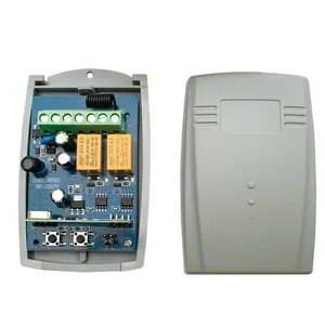Universal 433Mhz Garage Remote Receiver 2 Channel Controller Remote Control Switch for Light Door Motor 7-250V Relay