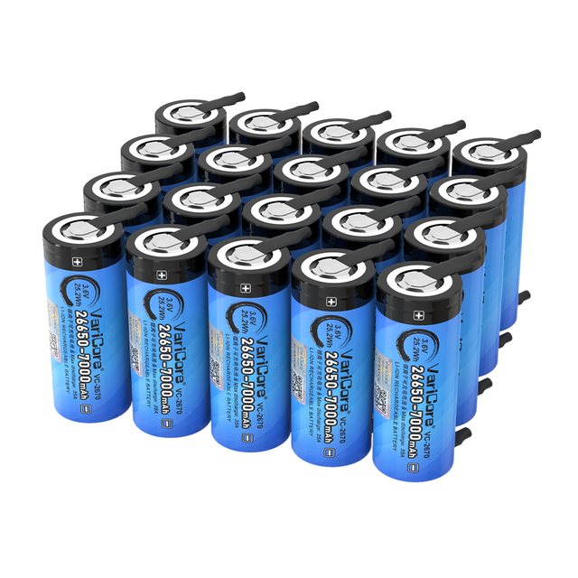 VariCore VC-2670 Nickel Sheet 26650 3.6V 7000mAh Large Capacity Rechargeable Lithium Battery for Appliances and Power Equipment
