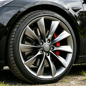 Jantes en alliage <span class=keywords><strong>Uberturbine</strong></span> 18 19 20 21 pouces 5x114.3 pour <span class=keywords><strong>Tesla</strong></span> Model 3 Model Y, noir mat, multi-branches, jantes de voiture pour passagers - Product Image 1