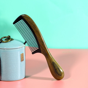 Wooden Massage <b>Comb</b> Large Size Cow Horn Material For Hair Care Home Use - Product Image 1