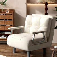 Canapé-lit vintage multifonctionnel pliable et extensible, trois modes, fauteuil de détente, canapé nuage individuel pour salon