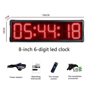 Fabrika fiyat 8 inç büyük ekran çok fonksiyonlu geri sayım <span class=keywords><strong>LED</strong></span> dijital yarış saati su geçirmez açık zamanlama maraton zamanlayıcı - Product Image 5