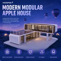 Villa de luxe à structure en acier, avec verre teinté doublement isolé, aménagement personnalisable, couleur de surface au choix, pour maison de vacances avec jardin panoramique
