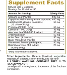 Cápsulas Candida <span class=keywords><strong>Cleanse</strong></span>, Suplemento para la Salud, Desintoxicación, Digestión Intestinal, Equilibrio de Hongos, Certificado GMP, Venta Caliente, ODM OEM - Product Image 2