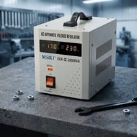 Stabilisateur de tension monophasé à triple relais 10000VA pour équipement informatique de bureau, régulateur automatique à large plage de tension 150-260V