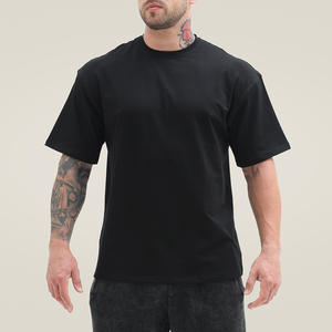 T-shirts de sport amples à col rond pour hommes, respirants, pour la gym, <span class=keywords><strong>taille</strong></span> US, avec impression en relief - Product Image 3