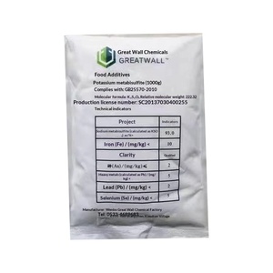 <span class=keywords><strong>Metabisulfito</strong></span> <span class=keywords><strong>de</strong></span> <span class=keywords><strong>Potasio</strong></span> <span class=keywords><strong>de</strong></span> Grado Alimenticio, Aditivo Alimentario, Agente Blanqueador, Antioxidante, 1 kg, 25 kg - Product Image 5