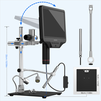 Microscope numérique AD409 Pro-ES avec endoscope, écran 10,1'' WIFI USB 300X, caméra 4MP, moniteur 27'' pour soudure de circuits imprimés/électronique SMD