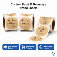 Étiquettes autocollantes personnalisées holographiques, imperméables, écologiques, pour soins de la peau, cosmétiques, parfums, produits médicaux, animaux de compagnie, vin, boissons, aliments
