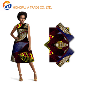 Tessuto per Abbigliamento Africano Batik, Nuovo <span class=keywords><strong>Cotone</strong></span> <span class=keywords><strong>Organza</strong></span> di Alta Qualità, Misura 6, Ankara Reale, Resistente all'Abrasione, Peso Medio, Tessuto - Product Image 4