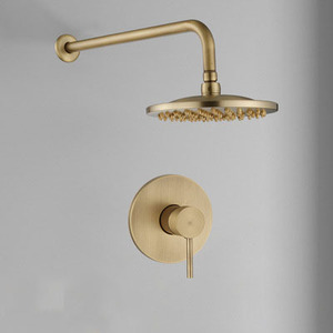 Testa <span class=keywords><strong>doccia</strong></span> Vintage nascosta in ottone incastonato nella parete Set da bagno prefabbricato valvola di miscelazione domestica - Product Image 4