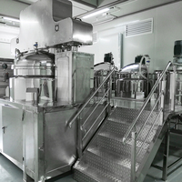 Fabrication de cosmétiques émulsifiant industriel de slime d'escargot homogénéisateur sous vide mélangeur crème de beauté dentifrice faisant la machine