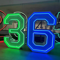 Letrero de Números LED RGB de Metal Personalizado de 3 y 4 Pies para Decoración de Bodas, Graduaciones, Fiestas y Alquiler