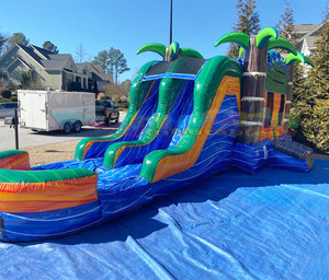 Patio trasero niños saltando <span class=keywords><strong>castillo</strong></span> hinchable para fiesta <span class=keywords><strong>Castillo</strong></span> inflable Bahama <span class=keywords><strong>Breeze</strong></span> Casa de rebote tobogán de agua - Product Image 5