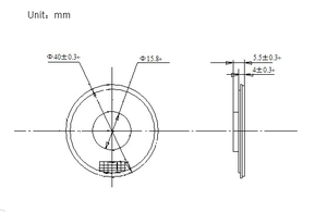 Haut-parleur Mylar JL JL-11 de 40 mm, 50 ohms, 0,5 W, composants audio de haute qualité, vente en gros, trompette magnétique interne, 550-650 Hz - Product Image 6