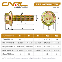 RuiLi OEM ODM Boulon hexagonal à bride dentelée en acier au carbone uni classe 4.8, de M5 à M12, zingué couleur, fournisseur en gros