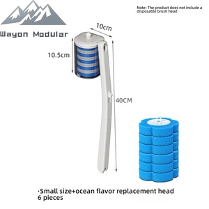 Ensemble de brosses <span class=keywords><strong>WC</strong></span> jetables murales avec éponge et <span class=keywords><strong>brosse</strong></span> nettoyante pour les unités de salle de bain modulaires d'hôtels - Product Image 5