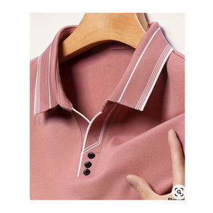 Elegante algodón 100% para hombre para Polo de manga corta de punto Premium transpirable elegante versátil fácil de usar-precio al por mayor - Product Image 4