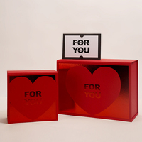 Longfa Magnetische Rigidboard Folie Lichtgevende Cadeau Vouwdoos Set Shanxi Oorsprong Aangepaste Logo Valentijnsdag Huwelijksjubileum Aandenken