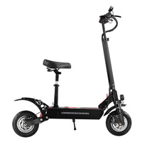 Trottinette électrique pliable Geofought 10 pouces avec pneus renforcés, double moteur 52V, batterie 19Ah et siège pour adultes - Stock USA