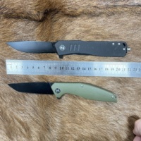Bienvenue personnalisé drop point flipper couteau G10 poignée camping couteau avec clip ceinture léger tanto lame D2 couteau tactique